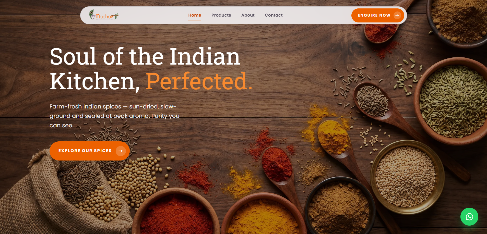 Madhavji Spices — Spice E-commerce